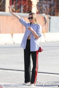 明星条纹的裤子,明星同款条纹裤，演绎街头风尚新主张